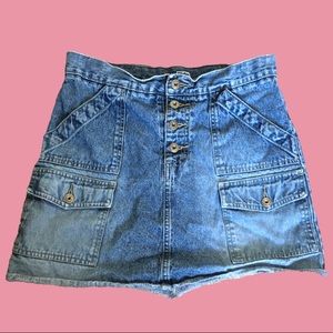 Button up vintage y2k denim skirt